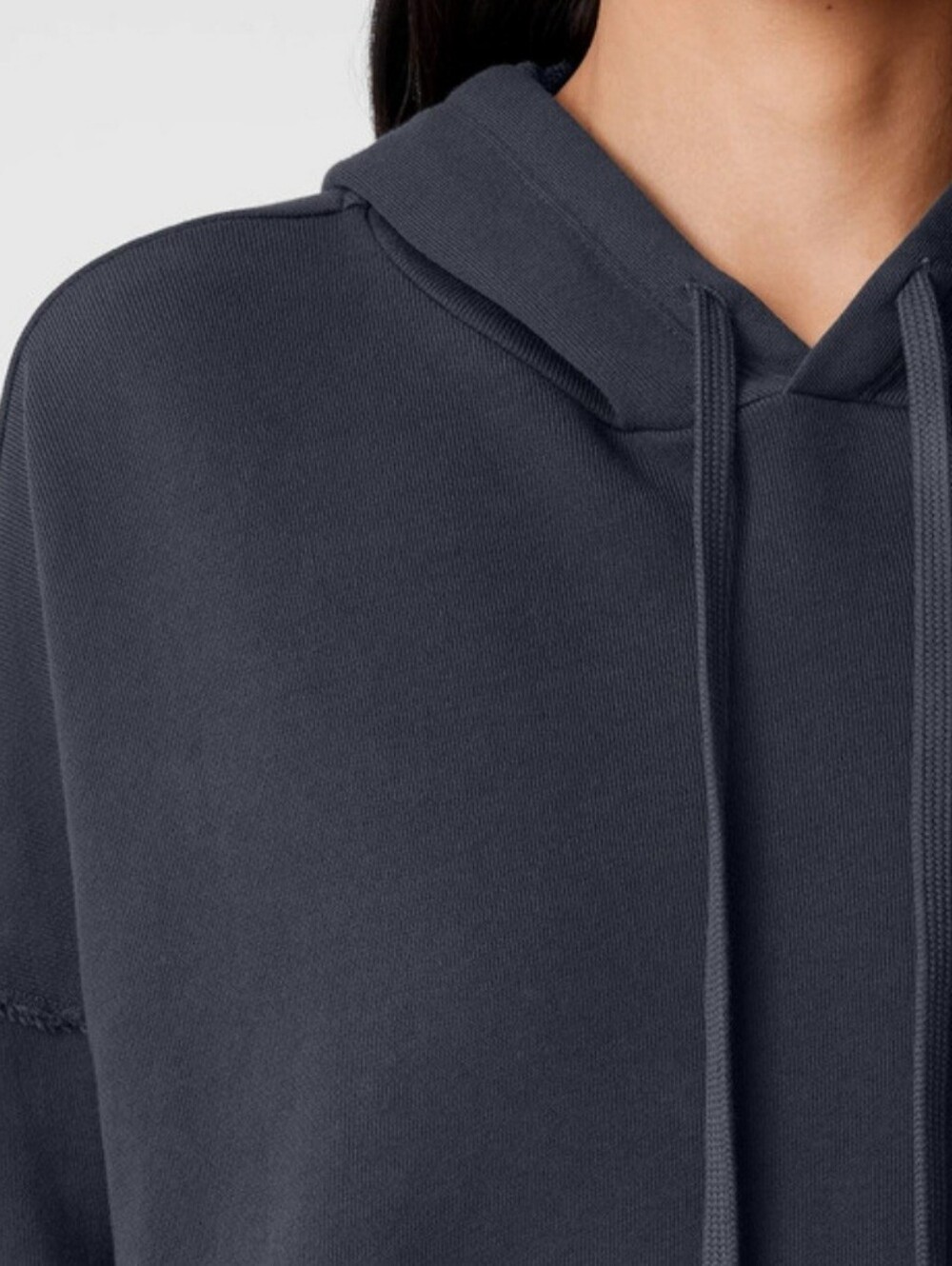 Eileen Fisher Organic Cotton French Terry Hooded Top, Size Medium,  NWOT - Picture 2 of 11